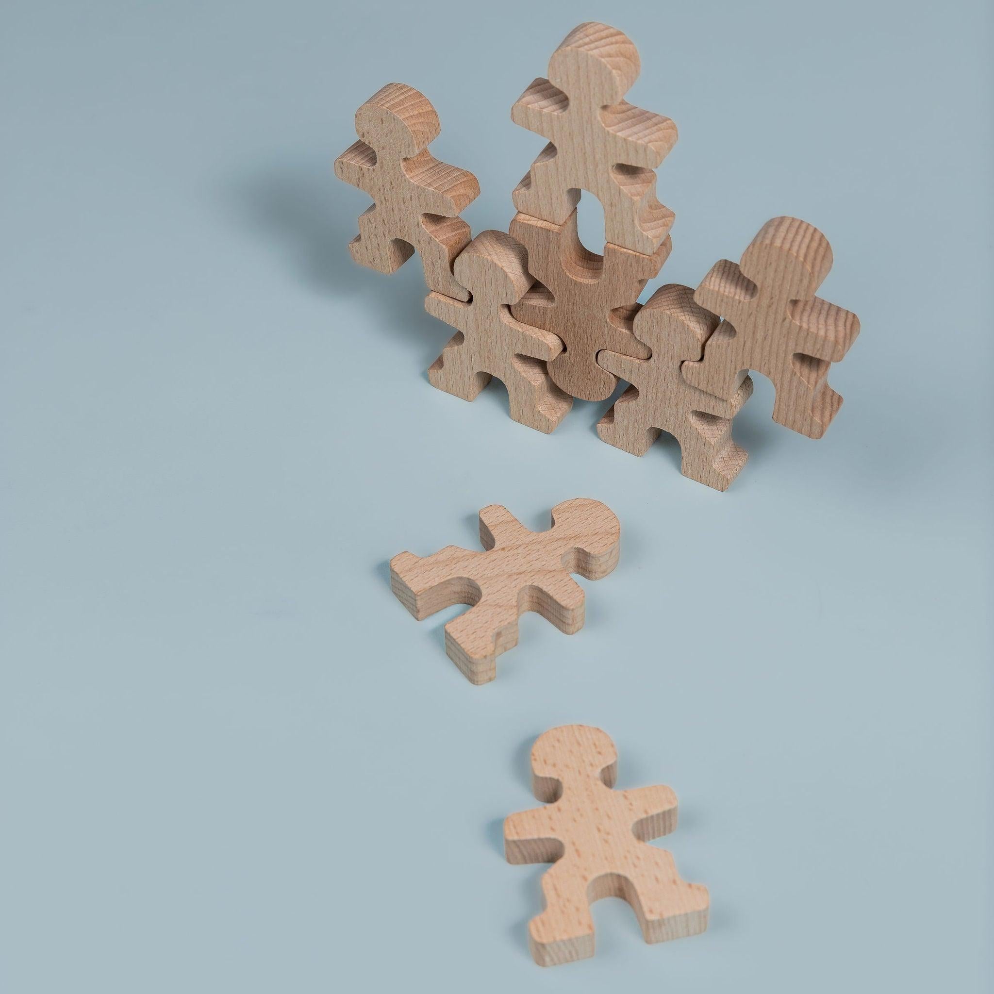 Wooden Balancing Men 18 Pc - tiny tree toys - tiny tree toys