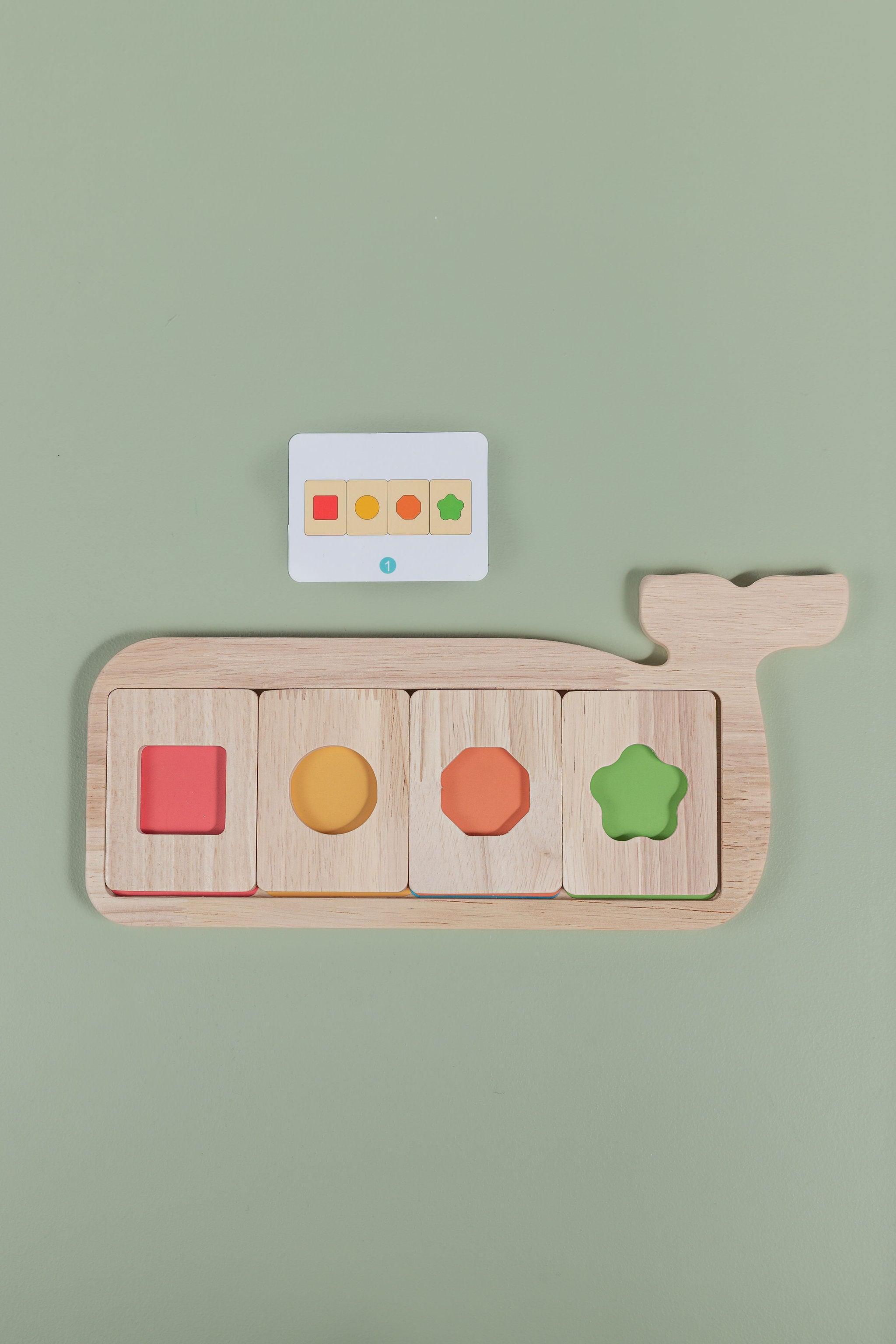 Wooden Colour Whale - tiny tree toys - tiny tree toys