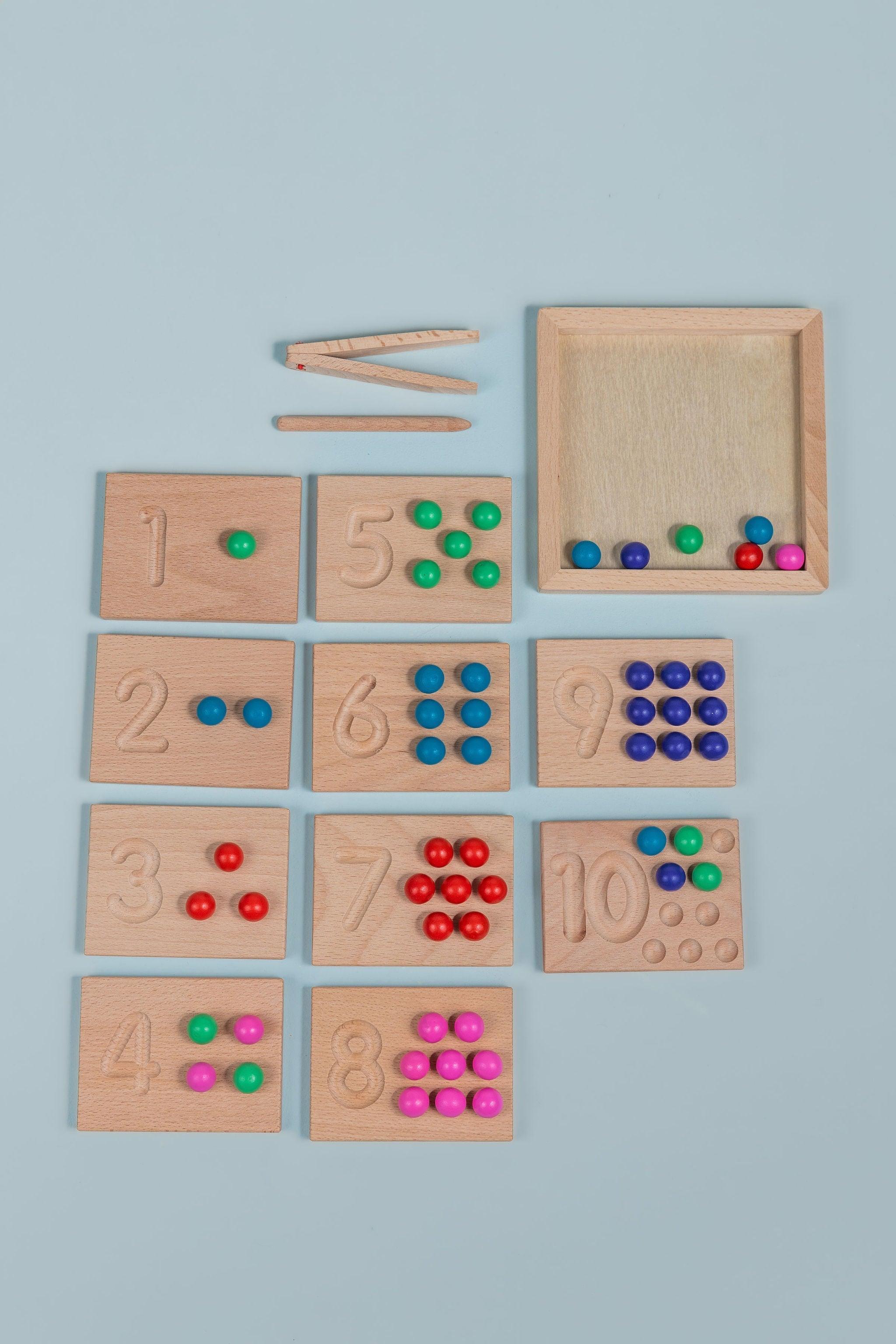 Wooden Counting Numbers - tiny tree toys - tiny tree toys