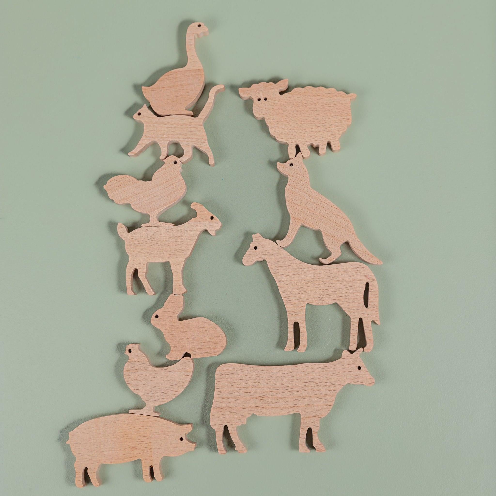 Wooden Farm Animals - tiny tree toys - tiny tree toys