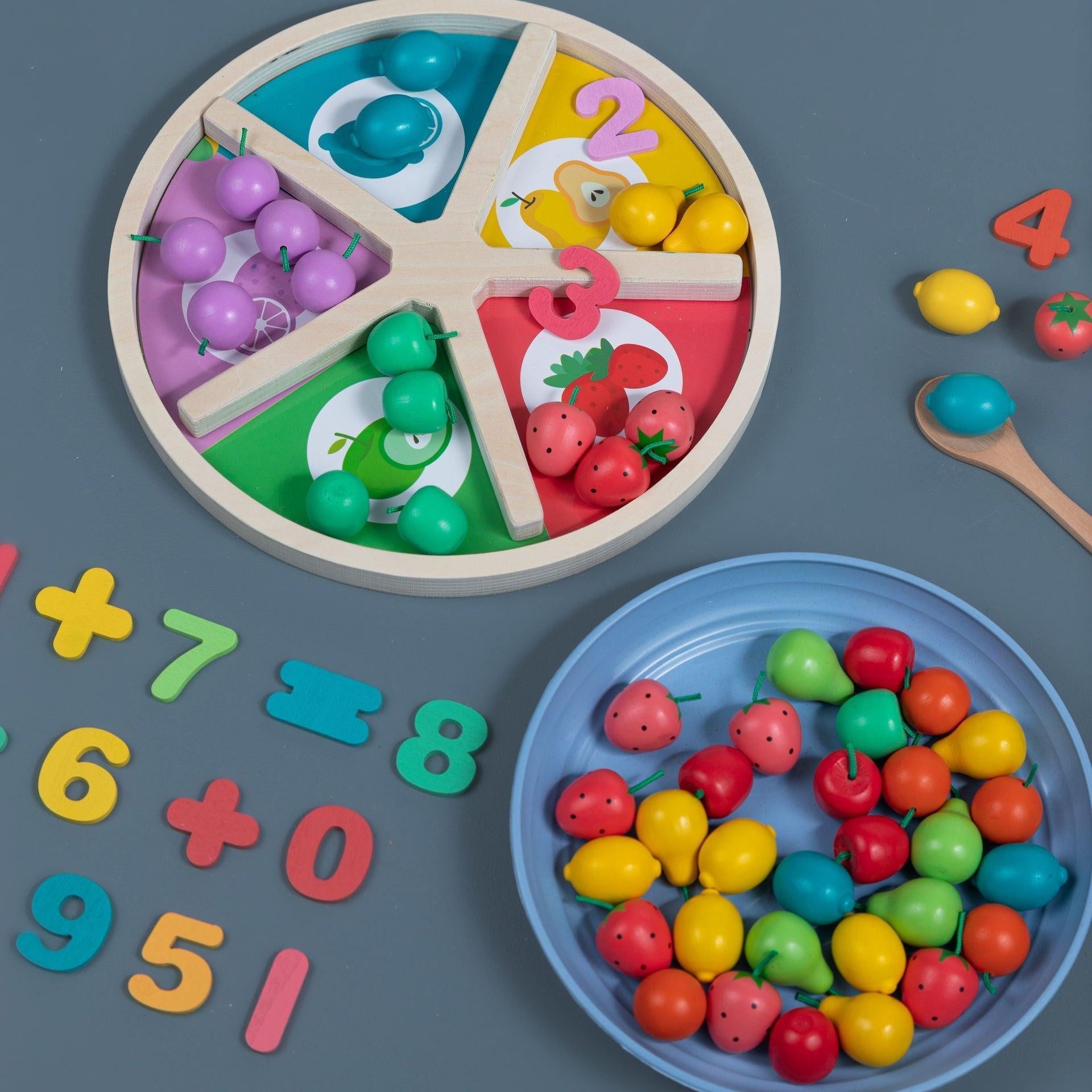 Wooden Fruit Sorting Set - tiny tree toys - tiny tree toys