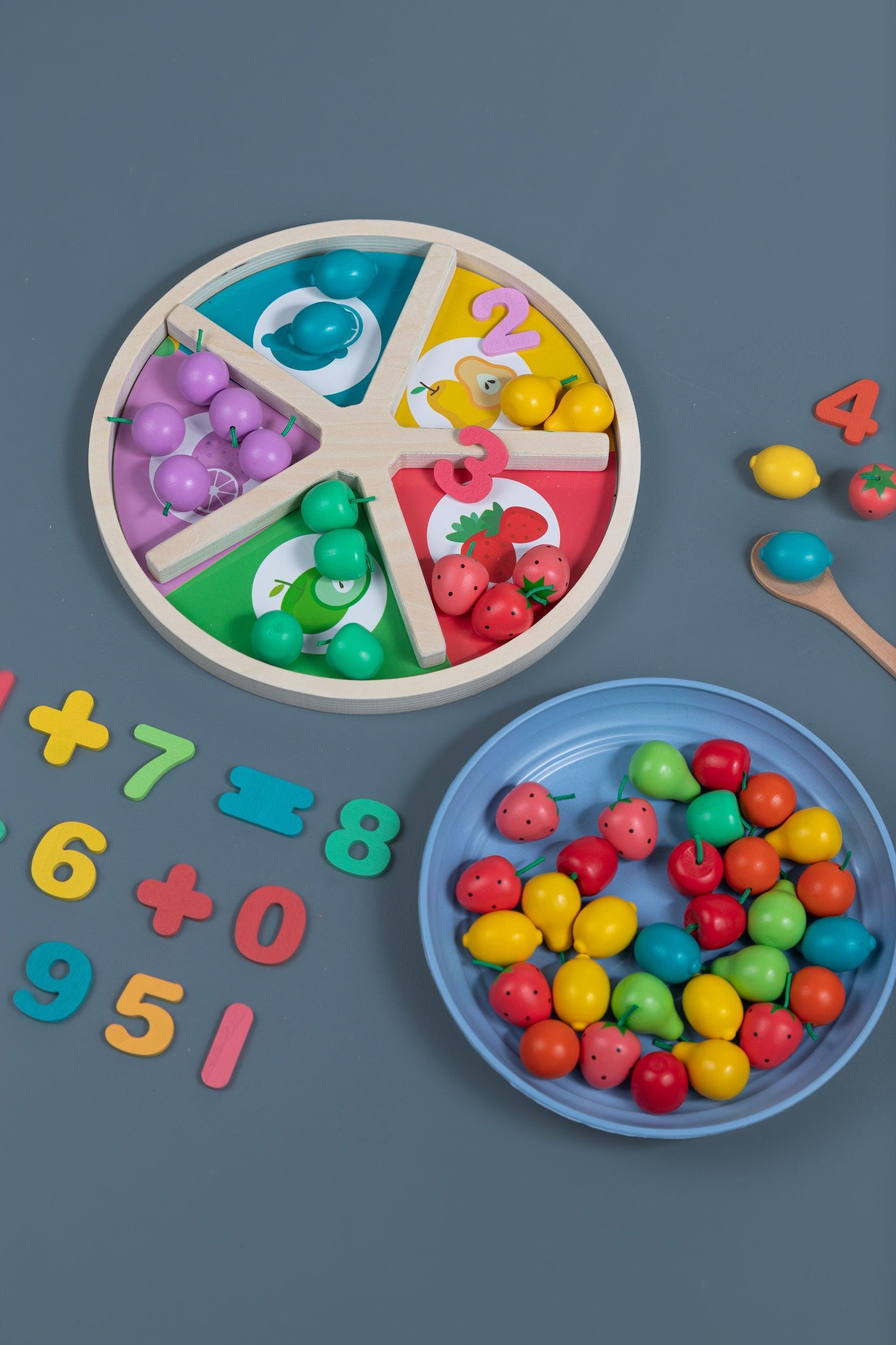 Wooden Fruit Sorting Set - tiny tree toys - tiny tree toys