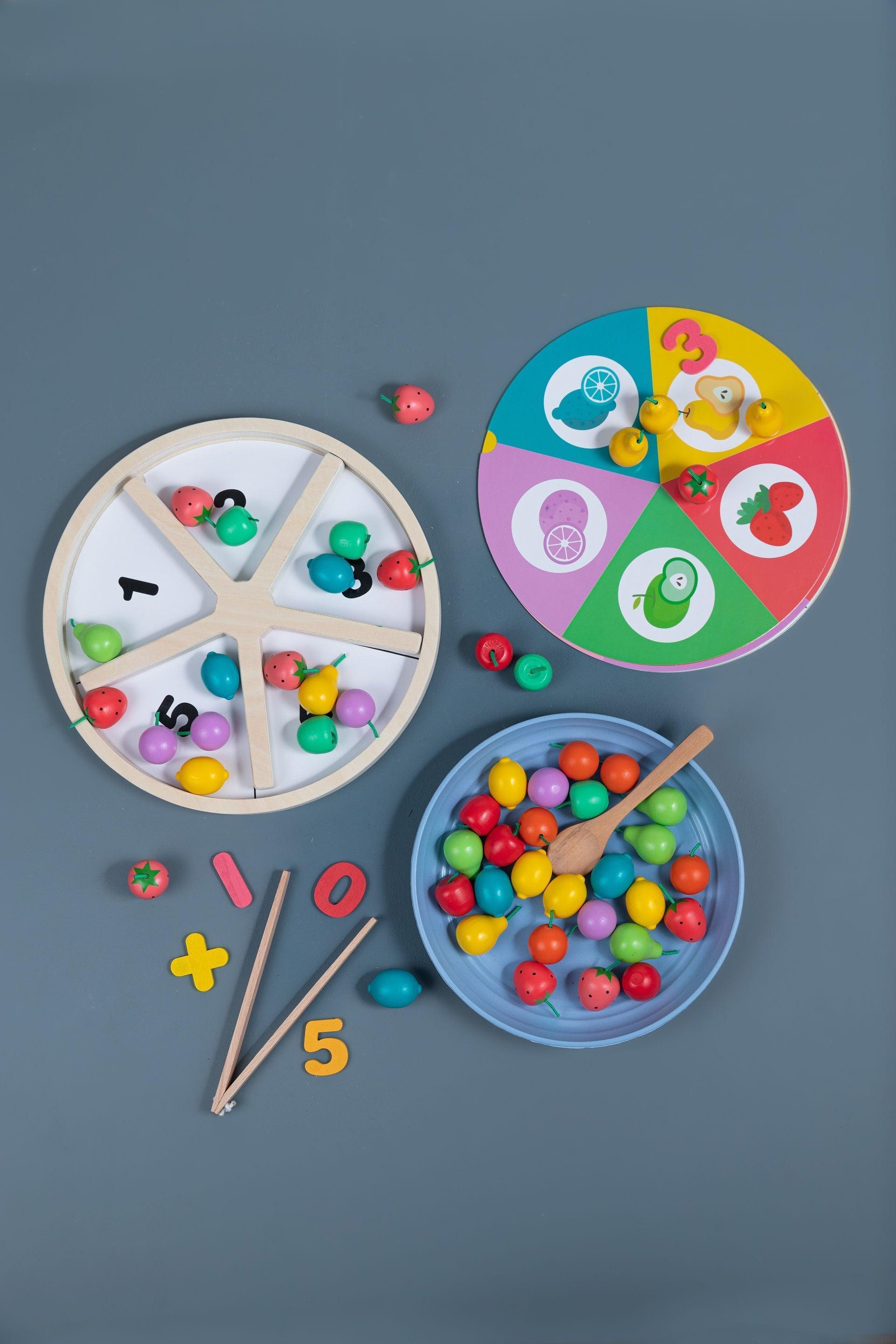 Wooden Fruit Sorting Set - tiny tree toys - tiny tree toys