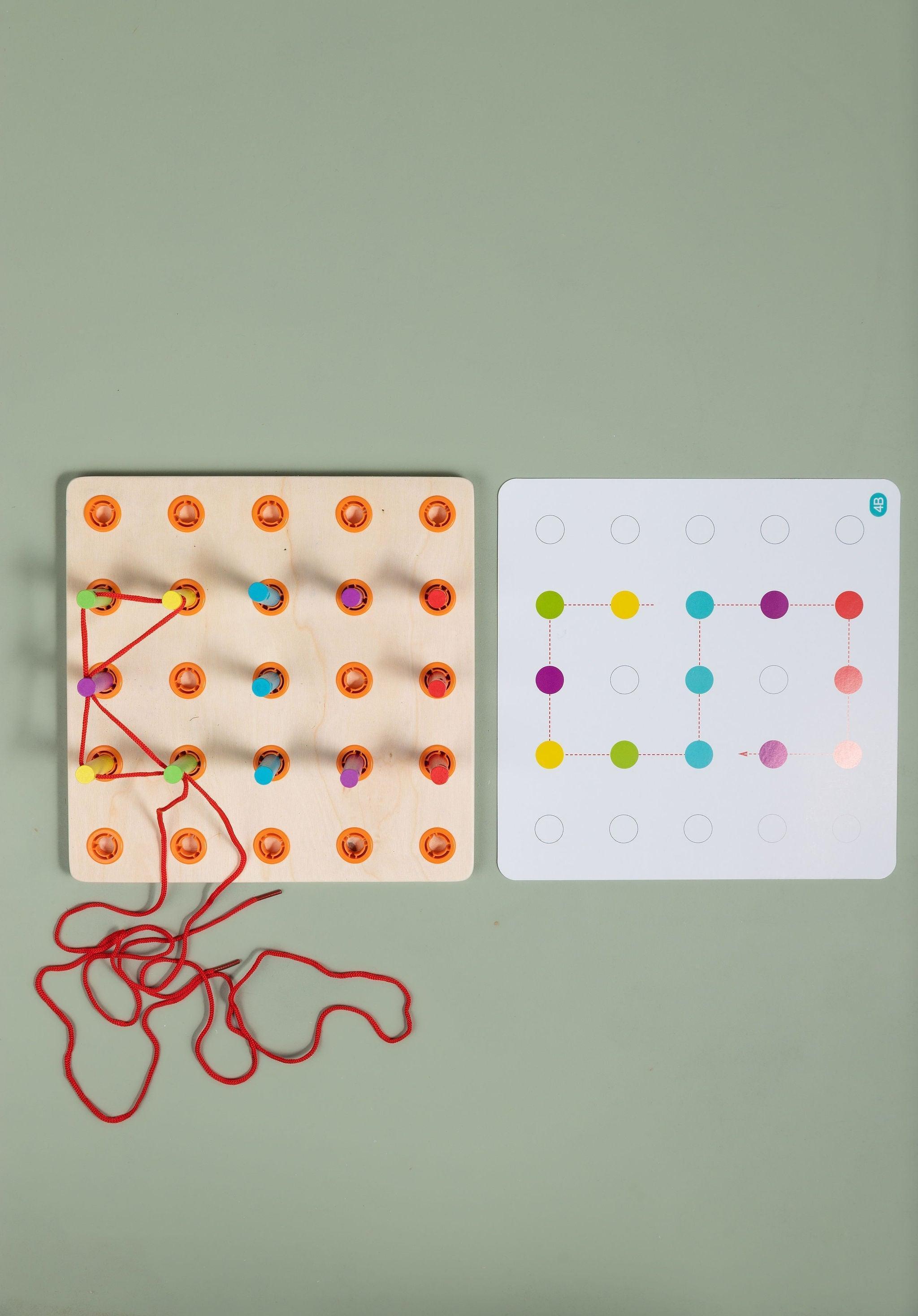 Wooden Threading Baord - tiny tree toys - tiny tree toys