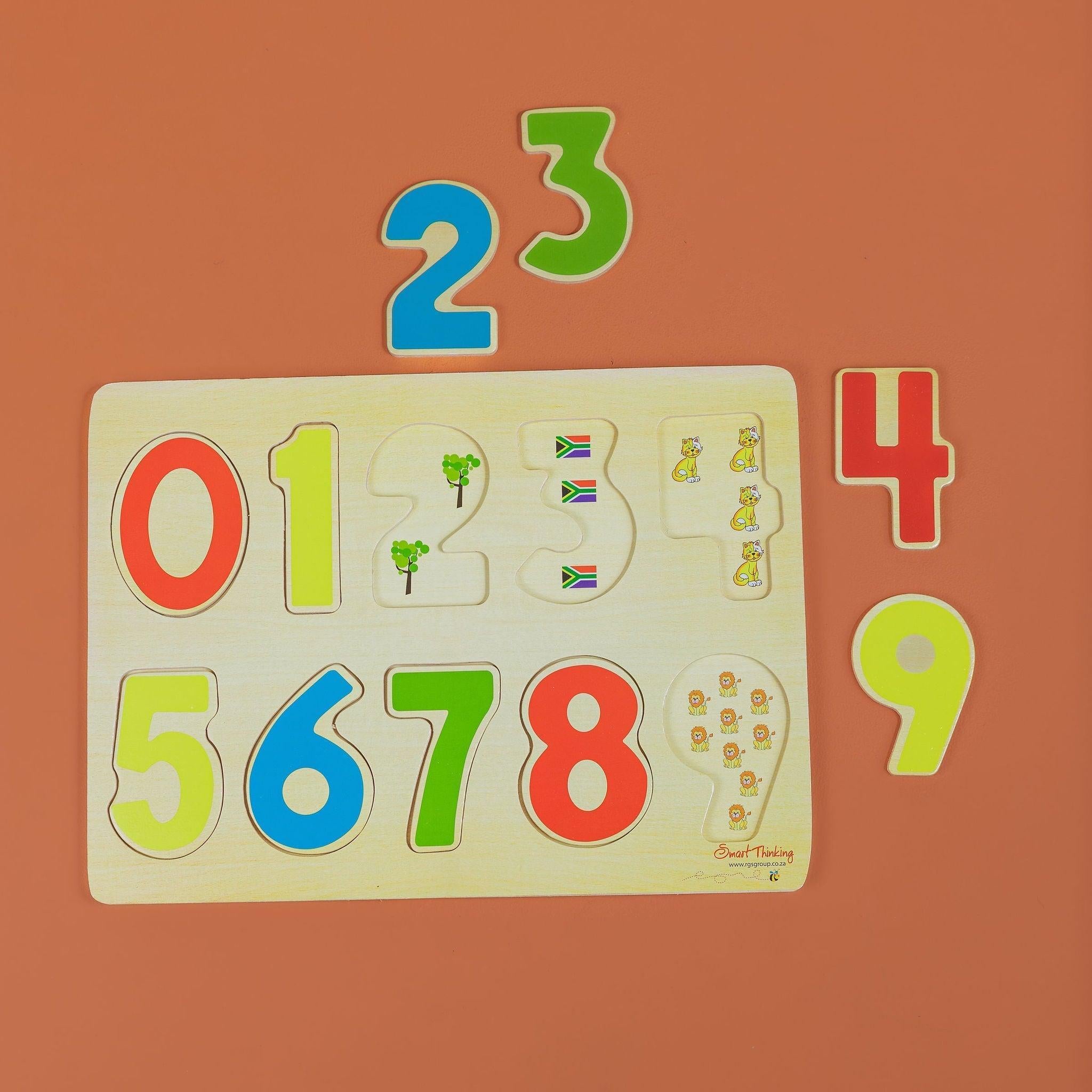 Wooden Tray Puzzle: Numbers - tiny tree toys - Smart Thinking
