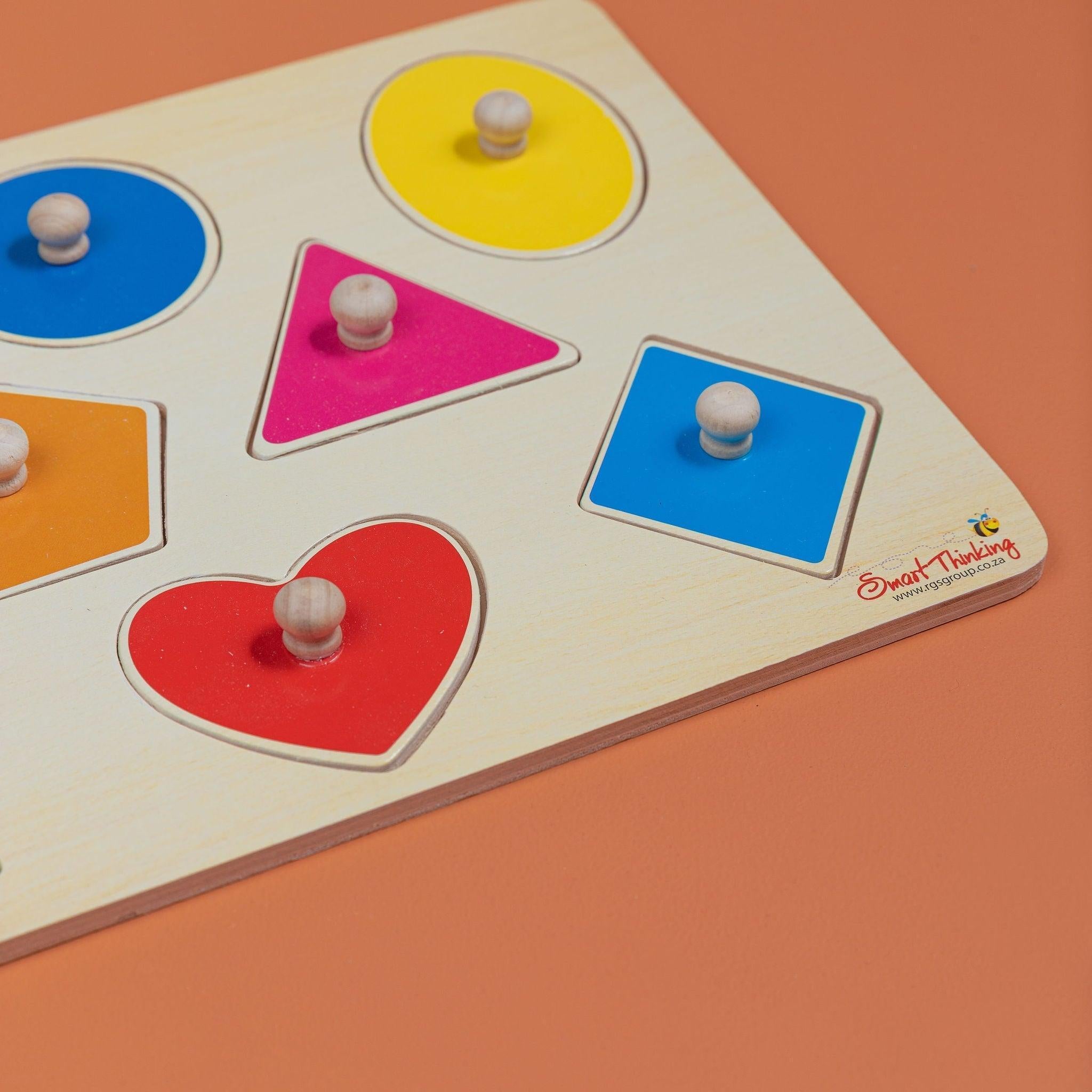 Wooden Tray Puzzle - Shapes - tiny tree toys - Smart Thinking