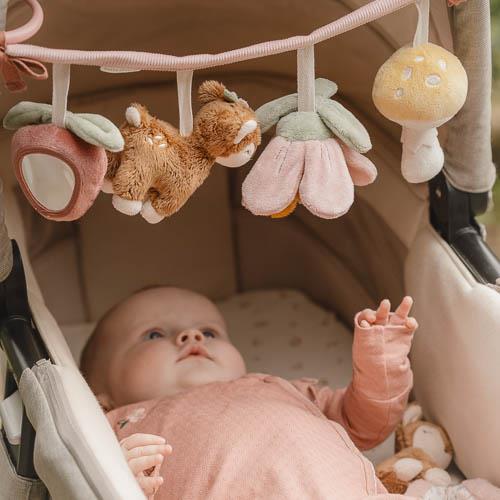 Baby car seat activity toy – Fairy Garden Little Dutch sensory tensioner with soft characters