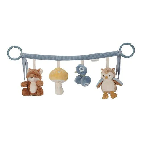 Baby pram toy – Little Dutch Forest Friends soft tensioner with textured woodland characters