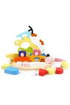Wooden bear building blocks for toddlers stacking and balancing