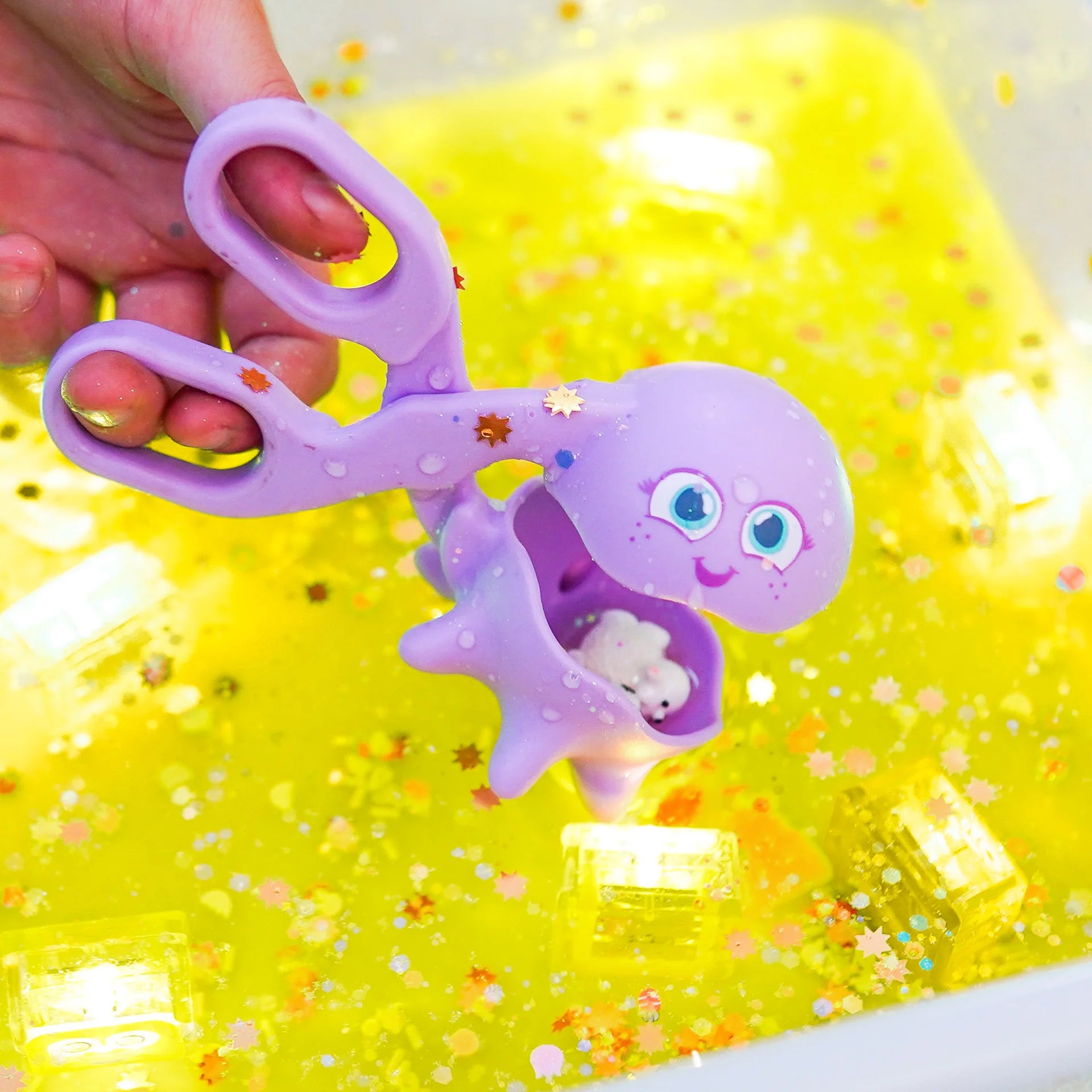 Colourful silicone sensory toy tools