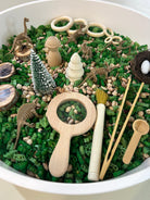 Pour and Play Sensory Set — OT-designed themed sensory play for children 3 years and older. Dinosaurs in the forest set
