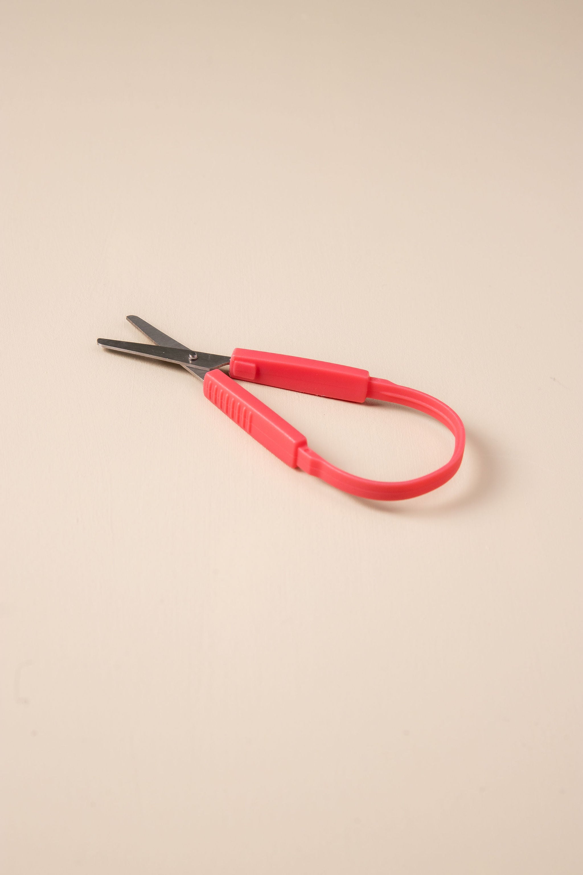 Close up of easy grip scissors with blades