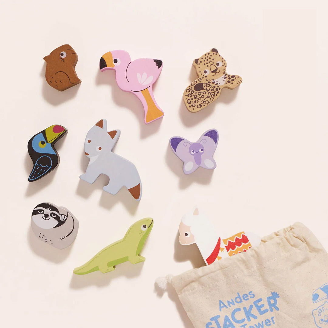Educational stacking animals toy for preschoolers