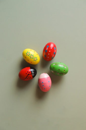 Close up of colourful percussion instruments