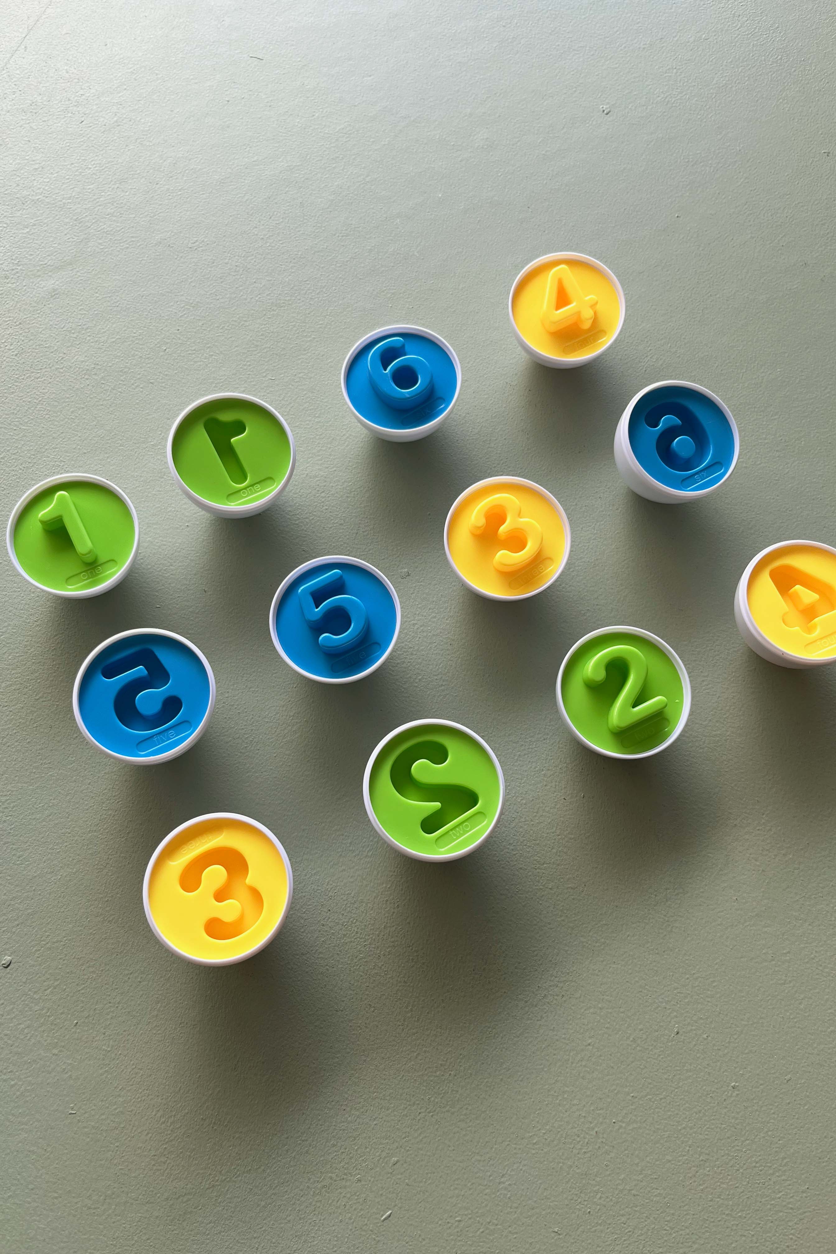 Full set of Egg Shapes colour sorting and shape matching toy - OT-endorsed developmental toy for toddlers - Tiny Tree Toys