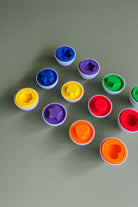 Egg Shapes colour and shape matching toy for toddlers - set of colourful twist-apart plastic eggs - Tiny Tree Toys South Africa