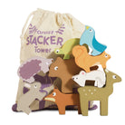 Fine motor skills toy with wooden animal figures