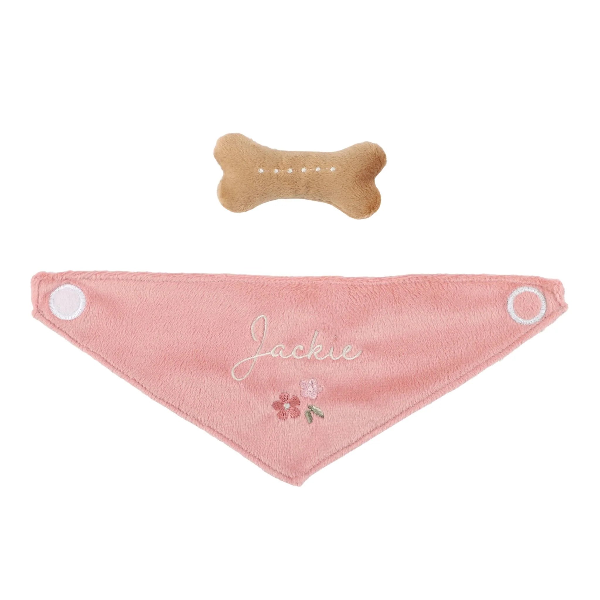 Floral bag plush dog toy for kids