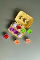 Full set of Egg Shapes colour sorting and shape matching toy - OT-endorsed developmental toy for toddlers - Tiny Tree Toys