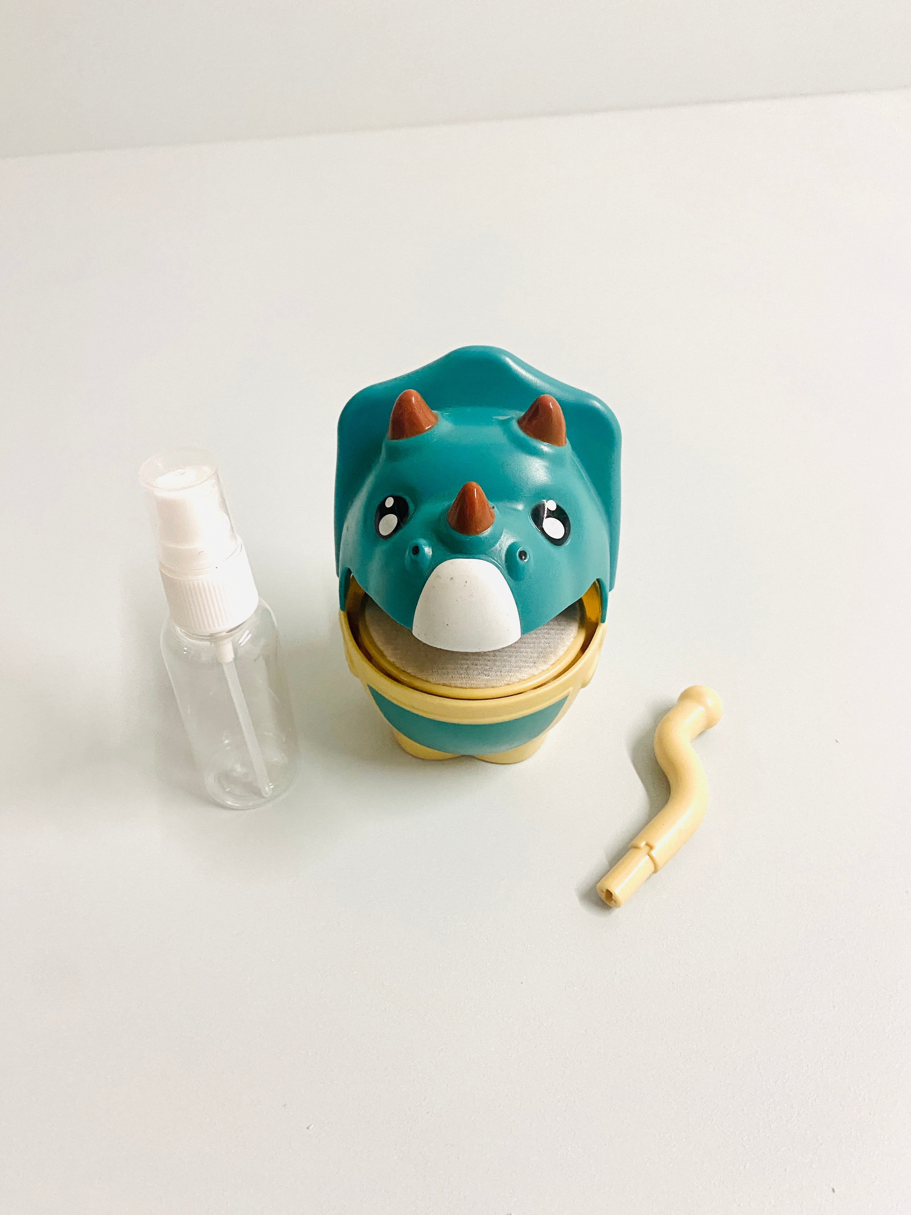 Kids bubble blowing whistle toy close up