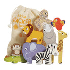 Kids learning toy with stackable wooden animals