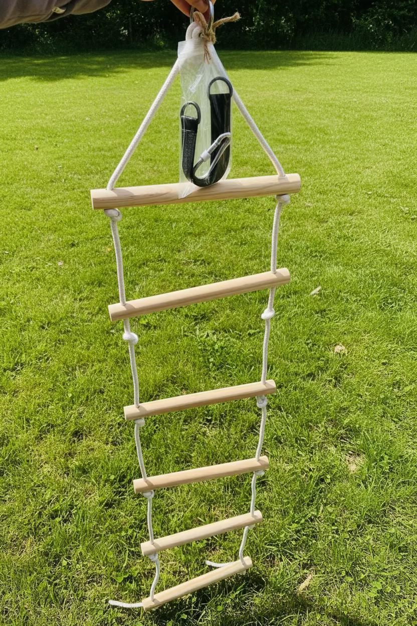 Kids rope ladder for outdoor climbing play
