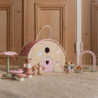 Kids wooden fairy house pretend play set