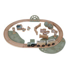 Kids wooden railway set with animals and trees