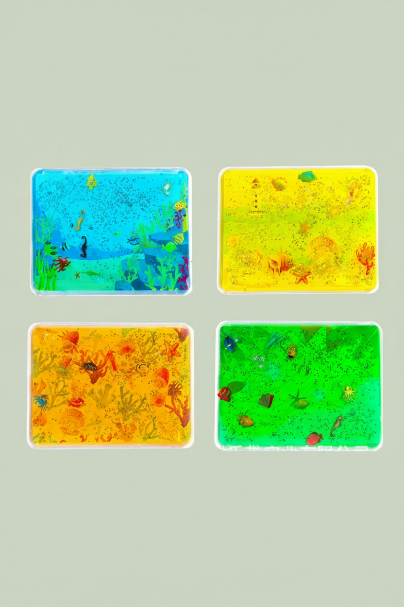 liquid rectangle placemats with under the sea theme 4 diffent colours 