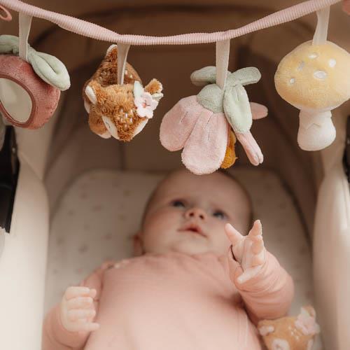 Little Dutch Fairy Garden car tensioner with hanging woodland animal toys for babies