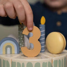 Little Dutch blue wooden birthday cake toy