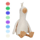 Plush goose with light and sound for calming atmosphere