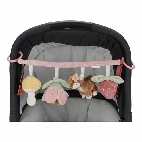 Little Dutch stroller and car seat toy chain with fairy garden designs and textures