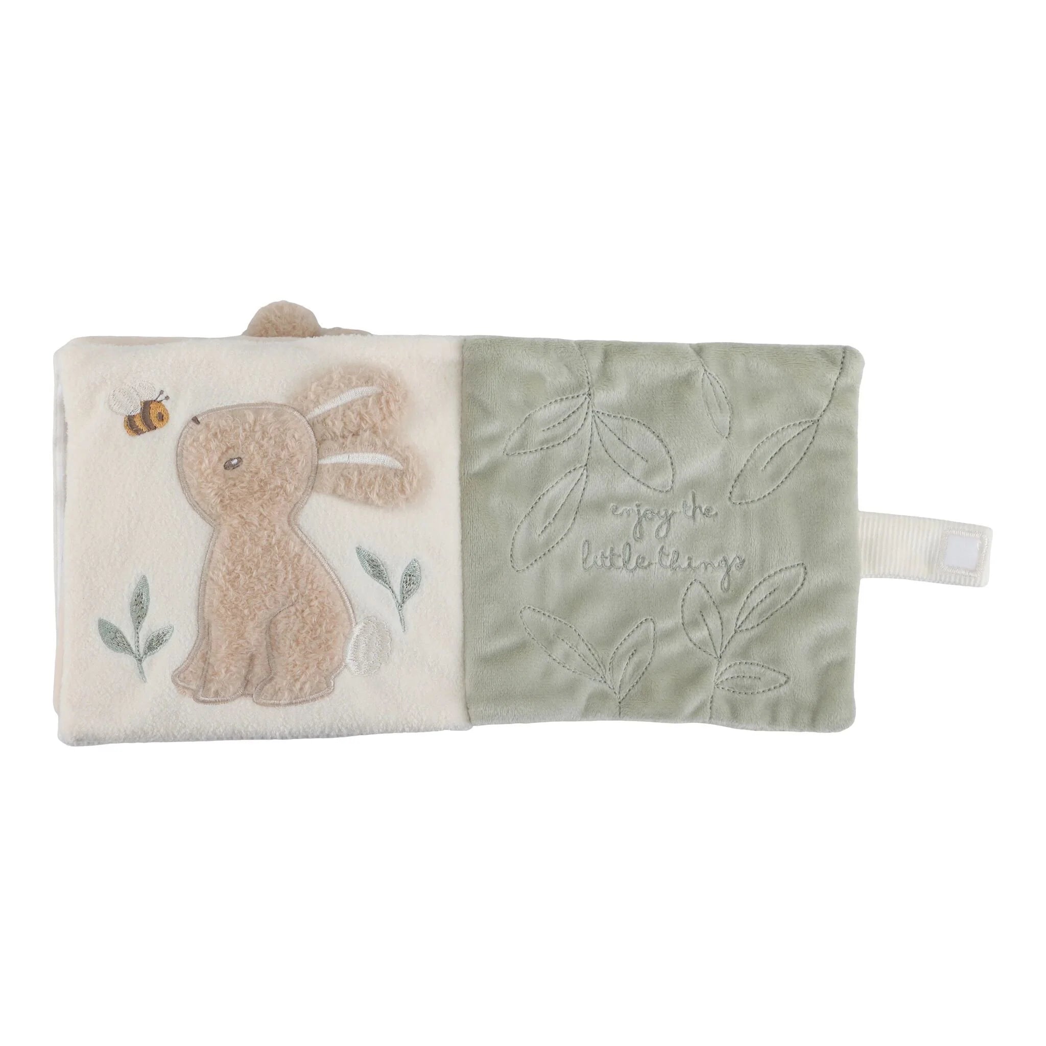 Sensory soft book with different materials and features