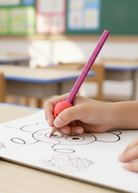 Pencil grip on pencil crayon