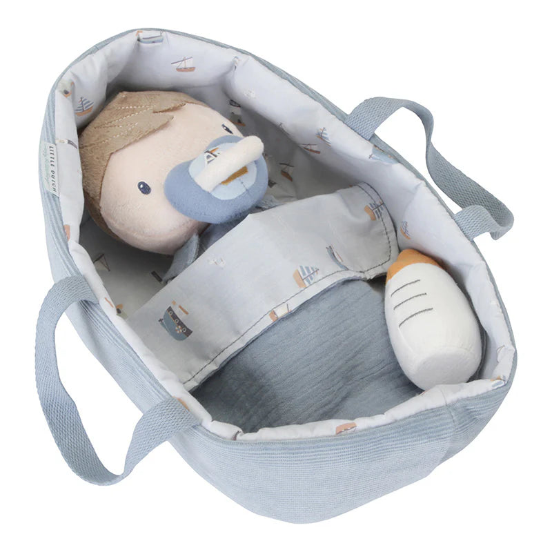Plush baby doll toy for comfort and pretend play