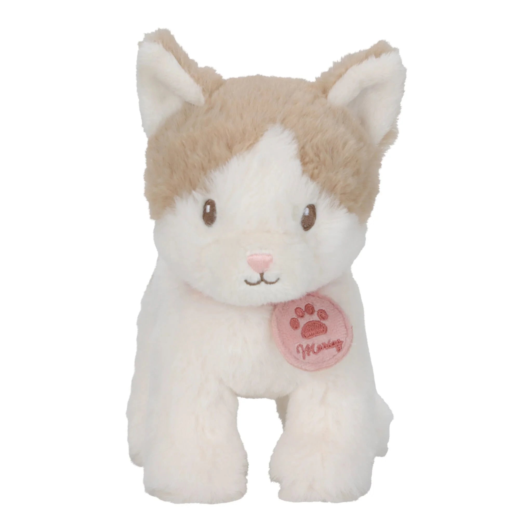 Plush cat toy with floral carry bag