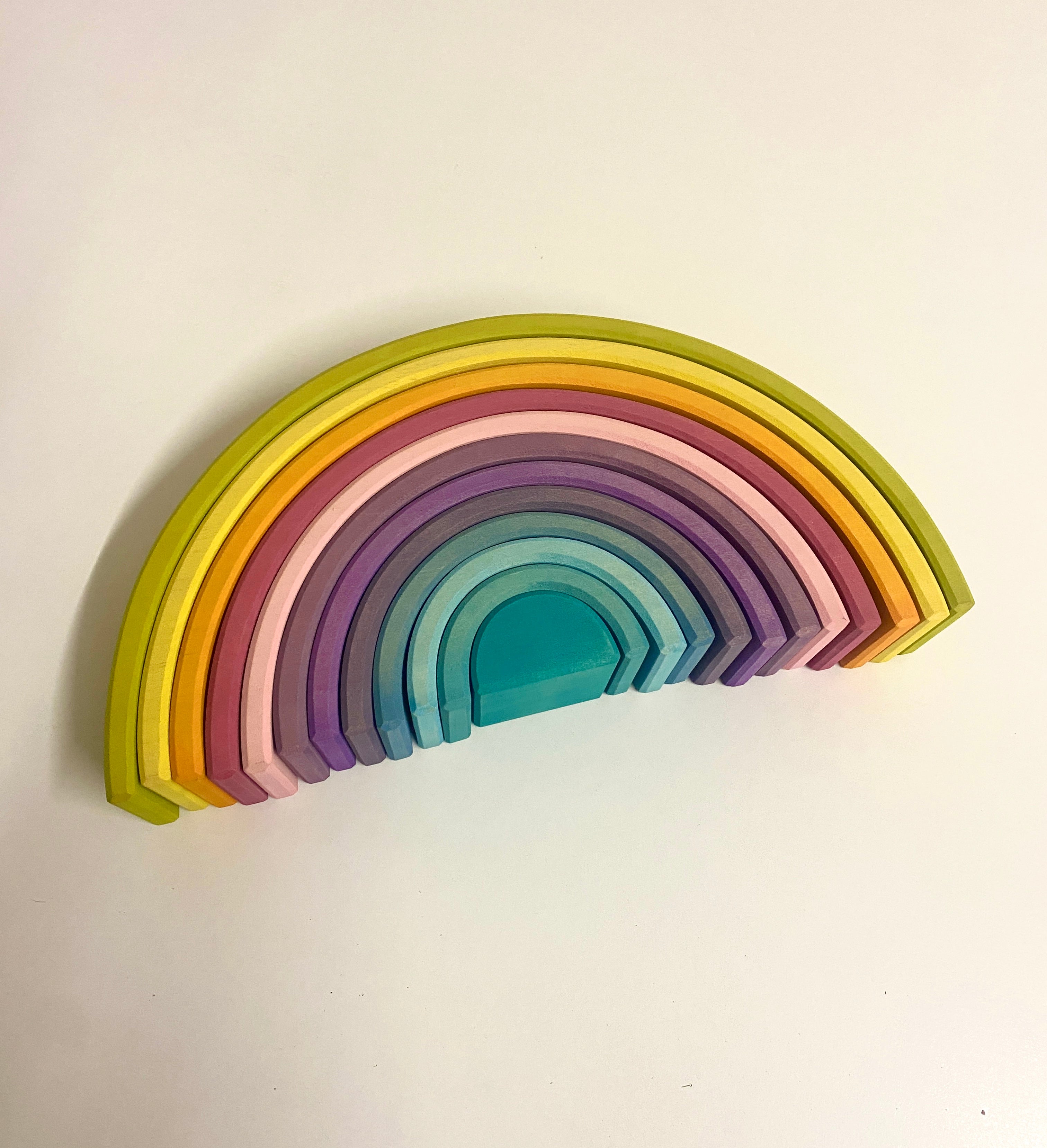 soft macaroon colours rainbow stacker 