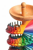 Close up of music ball run, bell running down steps