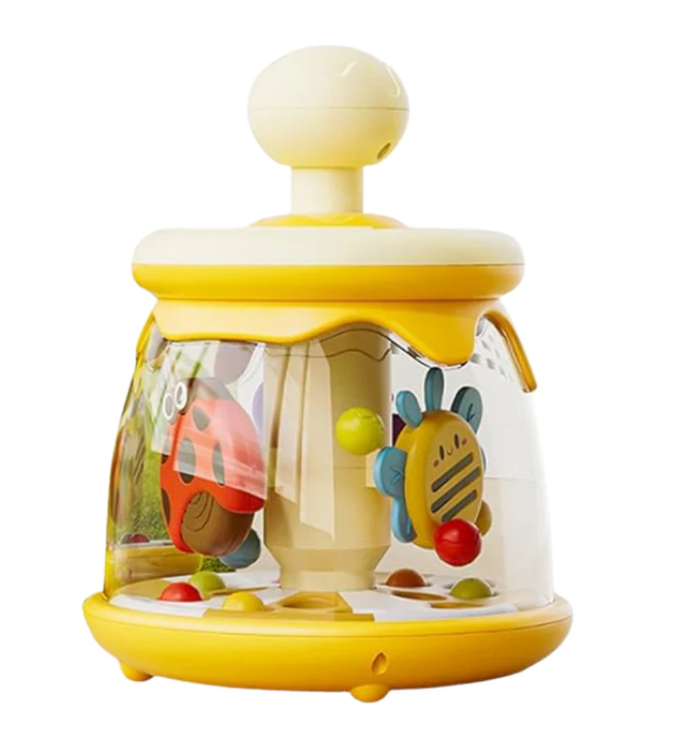 Press  and spin baby toy