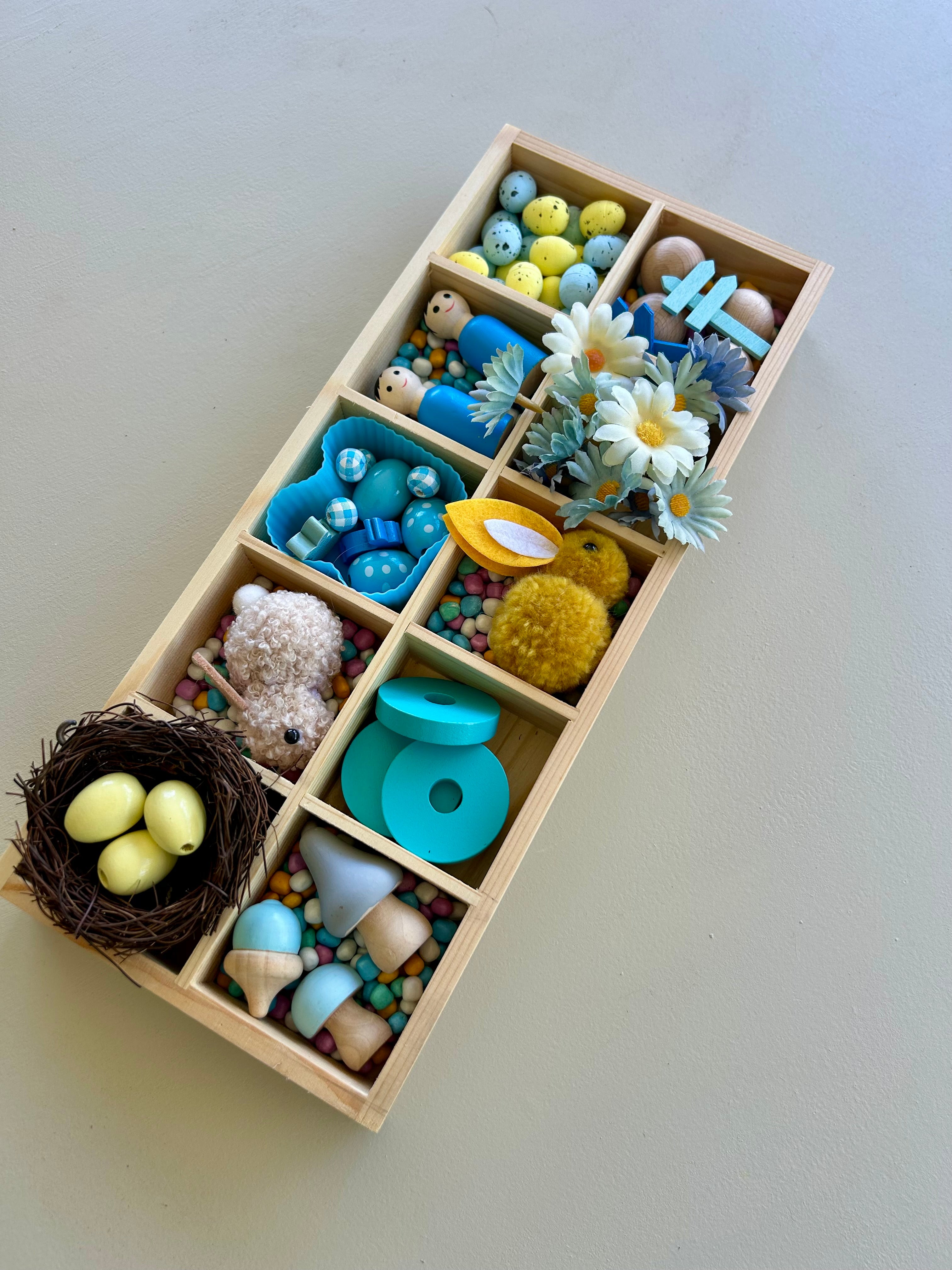 Montessori inspired tinker tray