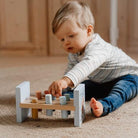 Toddler pounding bench toy – Little Dutch Forest Friends educational wooden play set