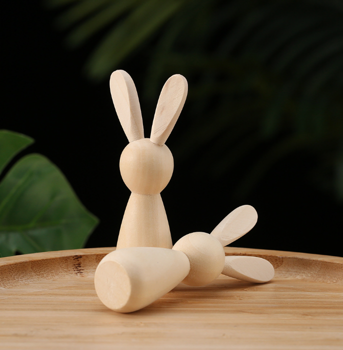 Wooden Bunnies for kids imaginative play