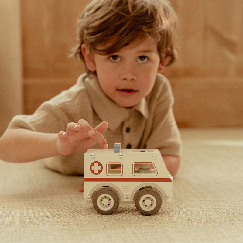 Wooden Little Dutch ambulance for imaginative play