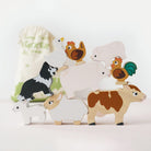Wooden animal stacking game for toddlers and children