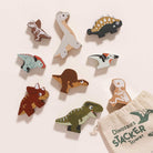 Wooden animal tower toy for imaginative learning