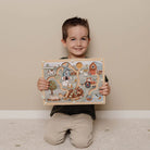 Wooden magnetic maze with pen for kids