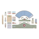 Wooden vet bench toy for imaginative play and learning