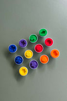 Egg Shapes sorted by colour - colour recognition and sorting activity for children 18 months and older