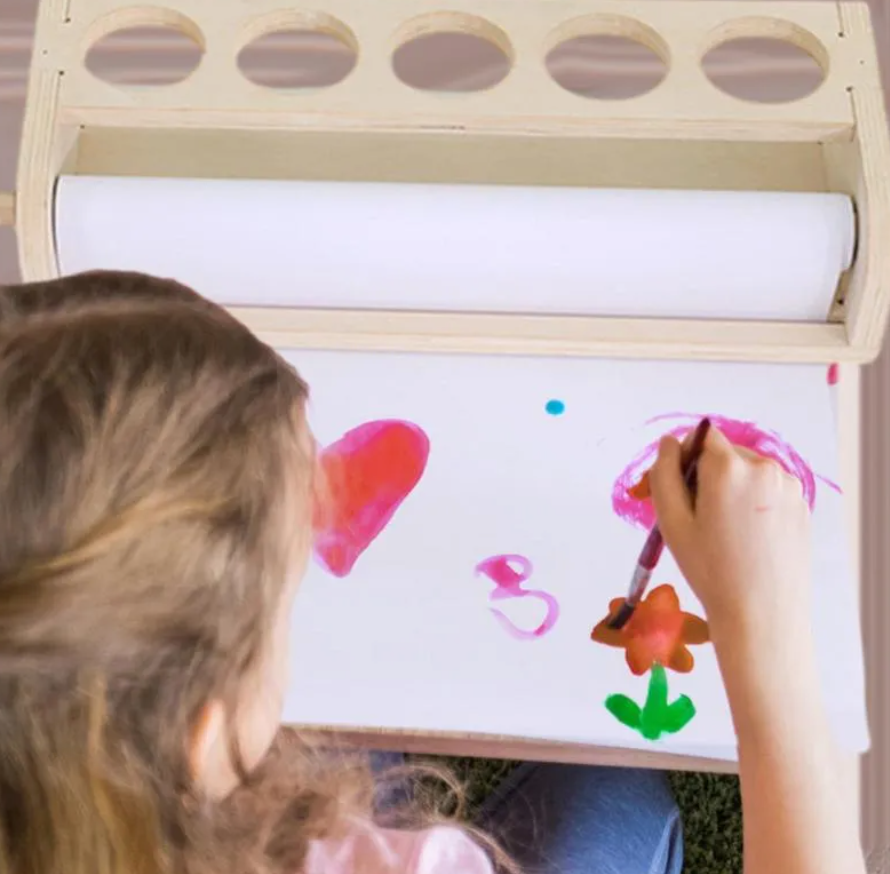 Montessori inspired paper dispenser for children